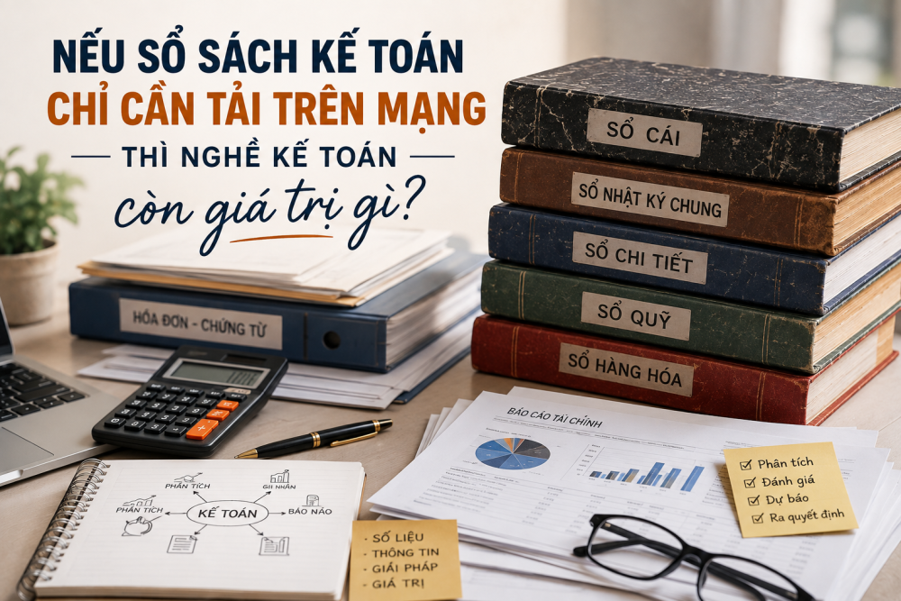 Nếu sổ sách kế toán chỉ cần tải trên mạng thì nghề kế toán còn giá trị gì?