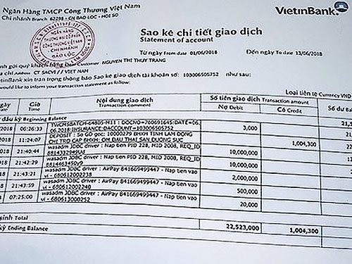Câu chuyện lấy sao kê ngân hàng