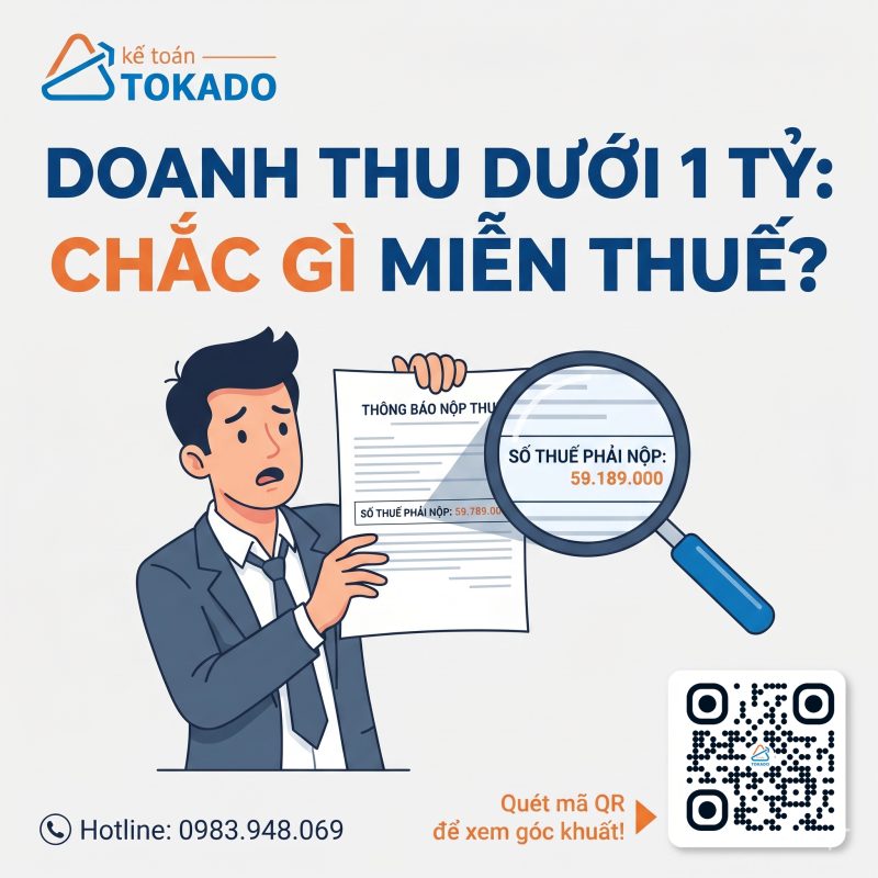 Doanh thu dưới 1 tỷ: Chắc gì miễn thuế?