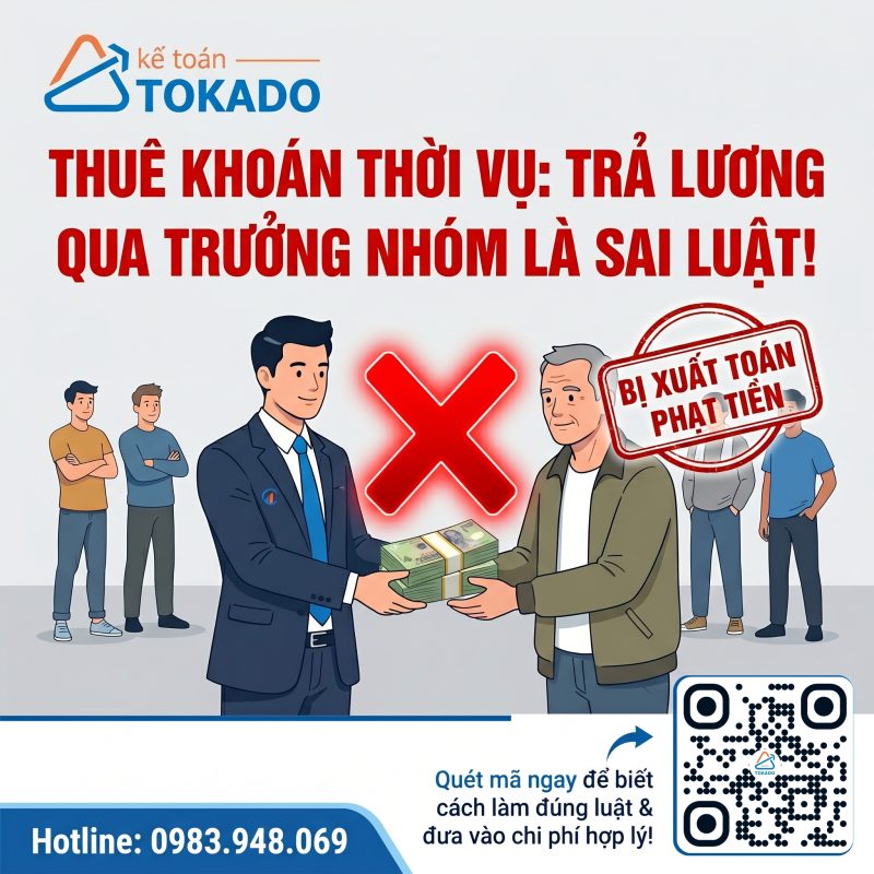 Thuê khoán: Đưa tiền trưởng nhóm là sai luật!